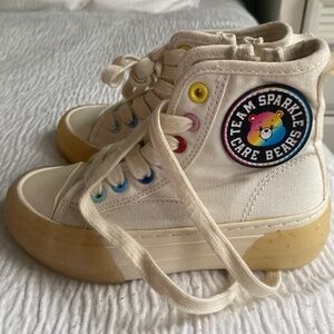 Care Bear themed high top sneakers